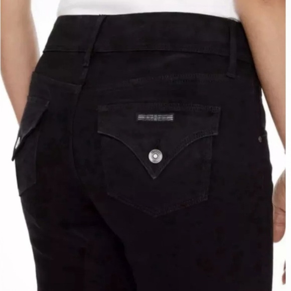 Hudson Women's Midrise Jeans Straight Leg Stretch Black Denim, Size 12/32 New - Picture 4 of 17